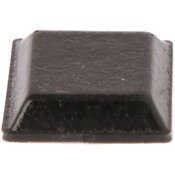 Adhesive Rubber Protective Feet - Square Black .5"