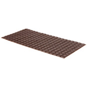 Adhesive Rubber Protective Feet - Square Brown .5"