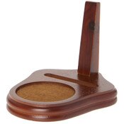 Bard's Demi-Tasse Walnut MDF Cup and Saucer Stand, 3.5" H x 3.5" W x 4.5" D