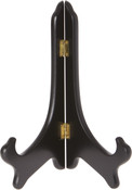 Bard's Hinged Black MDF Wood Plate Stand, 9" H x 7.25" W x 5" D (For 9" - 10.5" Plates)