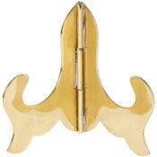 Bard's Hinged Brass Plate Stand, 3" H x 3.25" W x 2.5" D (For Plates up to 4.75")