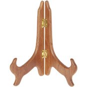 Bard's Hinged Medium Wood Plate Stand, 7" H x 6" W x 4.25" D (7" - 9" Plates)