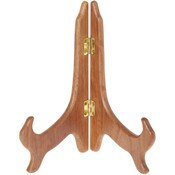 Bard's Hinged Medium Wood Plate Stand, 7" H x 6" W x 4.25" D (7" - 9" Plates)