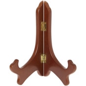 Bard's Hinged Walnut MDF Wood Plate Stand, 7" H x 6" W x 4.25" D (7" - 9" Plates)