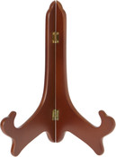 Bard's Hinged Walnut MDF Wood Plate Stand, 11" H x 8.75" W x 6.25" D (For 10" - 14" Plates)
