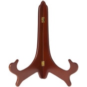 Bard's Hinged Walnut MDF Wood Plate Stand, 14" H x 11" W x 8" D (For 13" - 17" Plates)