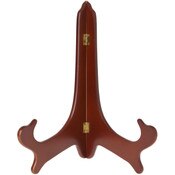 Bard's Hinged Walnut MDF Wood Plate Stand, 14" H x 11" W x 8" D (For 13" - 17" Plates)