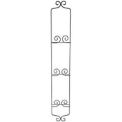 Bard's Black Wrought Iron Wall Mountable Vertical Plate Hanger for 3 Plates, 39" H x 6" W x 2" D (For 8.5"-10" Plates)