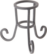 Dark Gray Wrought Iron Egg Stand/Holder, Scroll Leg, 2" diameter