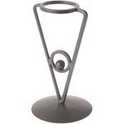 Bard's Dark Gray Wrought Iron Egg Stand/Holder, Triangle Leg, 2" Diameter