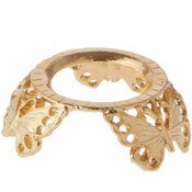 Bard's Gold-toned Egg Stand/Holder, Butterflies, 0.875" Diameter (Fits Hen Sized Eggs)