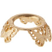 Bard's Gold-toned Egg Stand/Holder, Butterflies, 0.875" Diameter (Fits Hen Sized Eggs)