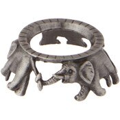 Bard's Pewter Egg Stand/Holder, Elephants, 0.875" Diameter (Fits Hen Sized Eggs)