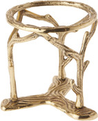Bard's Brass-toned Egg Stand/Holder, Twig Branch Leg, 2.875" Diameter
