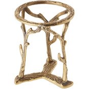Bard's Brass-toned Egg Stand/Holder, Twig Branch Leg, 3" Diameter