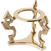 Bard's Brass-toned Egg Stand/Holder, Small Dragons, 1.5" Diameter