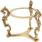 Bard's Brass toned Egg Stand/Holder, Large Dragons, 2.75" Diameter