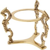Bard's Brass toned Egg Stand/Holder, Large Dragons, 2.75" Diameter