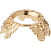 Bard's Gold-toned Egg Stand/Holder, Butterflies, 0.875" Diameter (Fits Hen Sized Eggs)