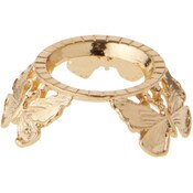 Bard's Gold-toned Egg Stand/Holder, Butterflies, 0.875" Diameter (Fits Hen Sized Eggs)