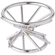 Bard's Silver Egg Stand/Holder, Swirl Leg, Reversible 1.4375" and 2" Display Diameter