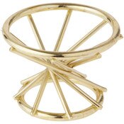 Bard's Brass-toned Egg Stand/Holder, Swirl Leg, Reversible 1.4375" and 2" Display Diameter