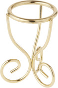 Brass-toned Egg Stand/Holder, Scroll Leg, 1.375" diameter
