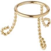 Bard's Brass-toned Egg Stand/Holder, Twisted Scroll Leg, 1.375" Diameter