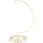 Bard's Ornate Gold-toned Ornament Stand, Medium, 8.25" H x 4" W x 4" D