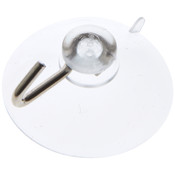 Bard's Clear Plastic Suction Cup with Hook, 0.75" Diameter