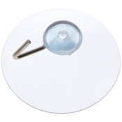 Bard's Clear Plastic Suction Cup with Hook, 2" Diameter