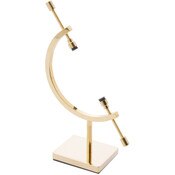 Bard's Gold-toned Sphere Holder Caliper Stand, 5.25" H x 3" W x 1.5" D (For 0.4375" to 2.375" Items)