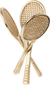 Gold-toned Ball Holder - Tennis Ball, 4.875" H x 3" W x 3" D
