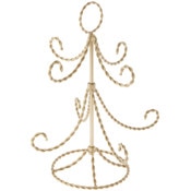 Bard's Gold-toned Twisted 8 Arm Ornament Display Tree, 13.75" H x 11.75" W x 11.75" D