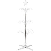 Bard's Silver 60 Arm 3 Tier Rotating Ornament Display Tree, 60" H
