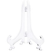 Bard's Hinged Clear Plastic Plate Stand, 5" H x 4" W x 3.5" D (For 5" - 7.5" Plates)