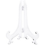 Bard's Hinged Clear Plastic Plate Stand, 5" H x 4" W x 3.5" D (For 5" - 7.5" Plates)