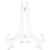 Bard's Hinged Clear Plastic Plate Stand, 7" H x 5.5" W x 4.5" D (For 7" - 8.5" Plates)