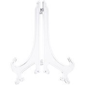 Bard's Hinged Clear Plastic Plate Stand, 9" H x 7" W x 6" D (For 9" - 10.5" Plates)