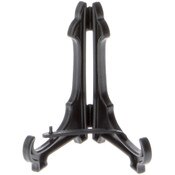 Bard's Hinged Black Plastic Plate Stand, 2" H x 1.875" W x 1.5" D (For 2" - 4" Plates)