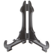 Bard's Hinged Black Plastic Plate Stand, 3.5" H x 3.25" W x 2.75" D (For 3.5" - 5" Plates)