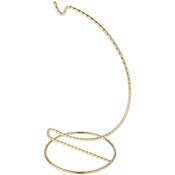 Bard's Twisted Gold-toned Ornament Stand, 7" H x 3" W x 3" D