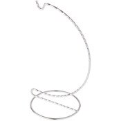 Bard's Twisted Silver Ornament Stand, 7" H x 3" W x 3" D