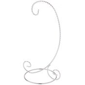 Bard's Twisted Silver Ornament Stand, Medium, 9.5" H x 5.5" W x 5.5" D