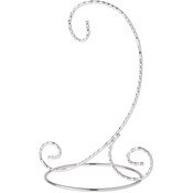 Bard's Twisted Silver Ornament Stand, Small, 7" H x 5.125" W x 5.125" D