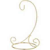 Bard's Twisted Gold-toned Ornament Stand, Small, 7" H x 5.125" W x 5.125" D