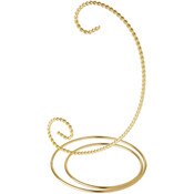 Bard's Scroll Gold-toned Ornament Stand, Small, 7.5" H x 4.5" W x 4.5" D