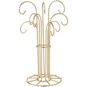 Bard's 9 Arm Gold-toned Ornament Stand, 12" H x 6.75" W x 6.75" D