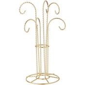 Bard's 6 Arm Gold-toned Ornament Stand, 12" H x 6" W x 6" D