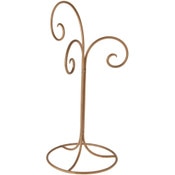 Bard's Wrought Iron 3 Arm Gold-toned Ornament Stand, 17" H x 7.5" W x 7.5" D